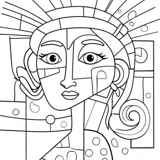 Cubismo Páginas para Colorir