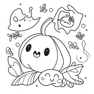 Halloween Kawaii Páginas para Colorir