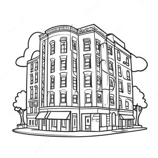 Página para Colorir de Edifícios | Página para colorir de Edifícios